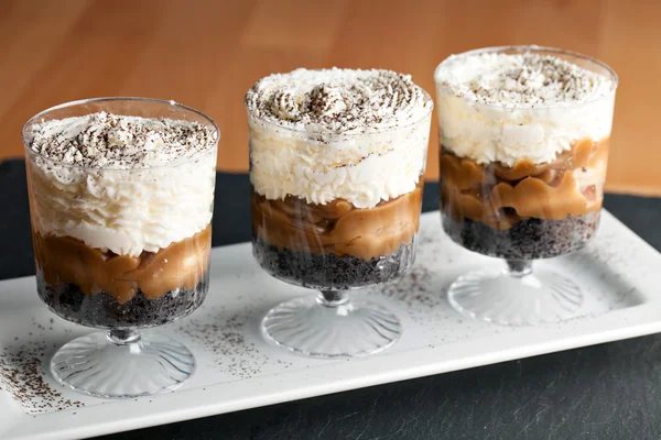 Banana Caramel Parfaits — Stock Photo, Image