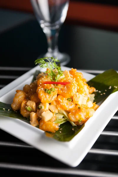 Хрустящее блюдо из тайских креветок Стоковая Картинка