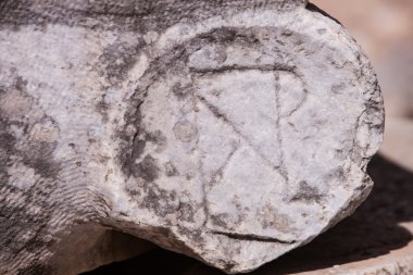 Christian sembol antik taş içinde
