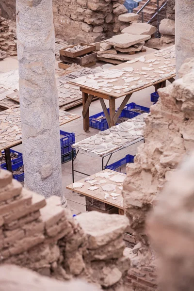 Trabajos de reconstrucción arqueológica — Foto de Stock