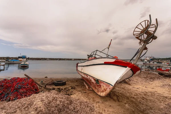 Boat on Beach Near Troy in Turkey — Stock Photo, Image