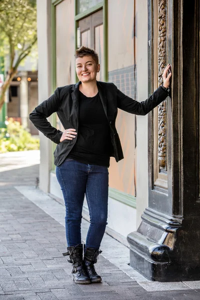 Cute Gender Fluid Young Woman — Stock Photo, Image