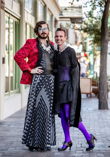 Dramatic Young Gender Fluid Men — Stock Photo, Image