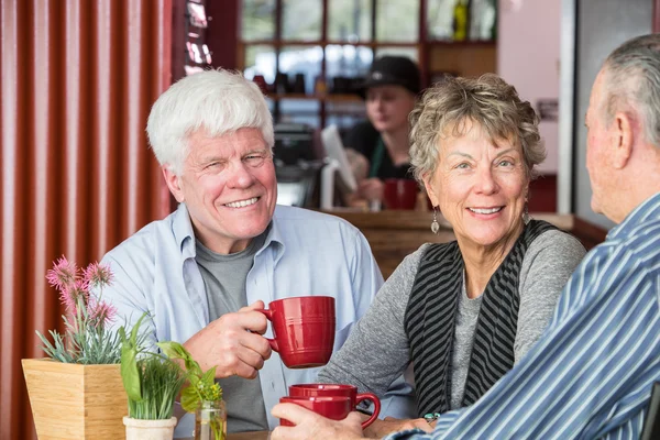 Femme souriante dans Coffee House — Photo