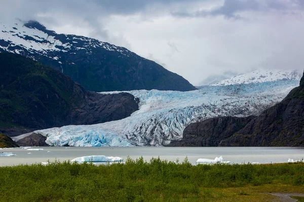 Mendenhall Glacier Near Juneau in Alaska Stock Image