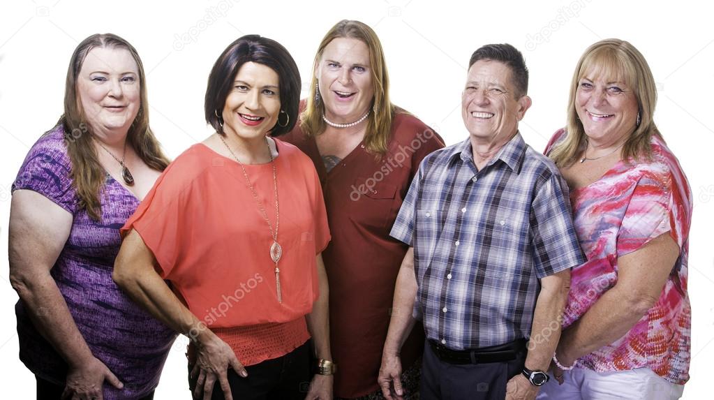 Confident group of transgender people