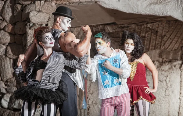 Ensemble di circo commedia — Foto Stock