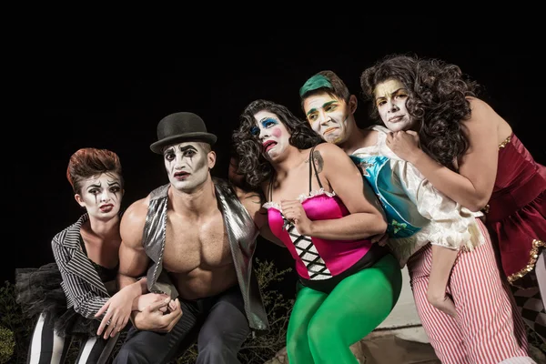 Payasos llorones del Cirque — Foto de Stock