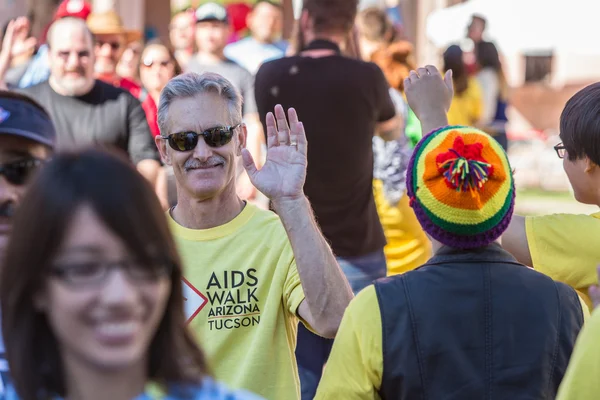 Man op Aidswalk — Stockfoto