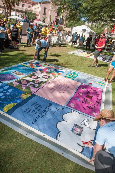 The AIDS Quilt in Tucson — Stock Photo, Image