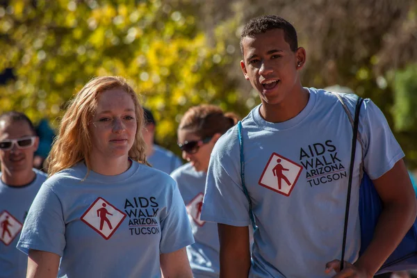 People at AIDS walk — Stock Photo, Image