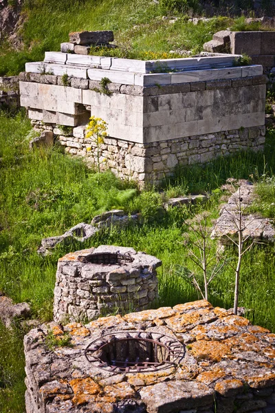 Τμήμα από τα ερείπια της Τροίας — Φωτογραφία Αρχείου