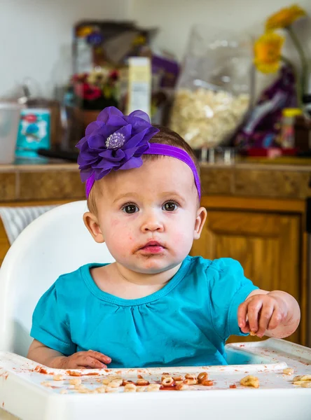 Cute Messy Baby — Stock Photo, Image
