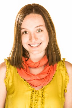 Kız mutlu bir ifade ile