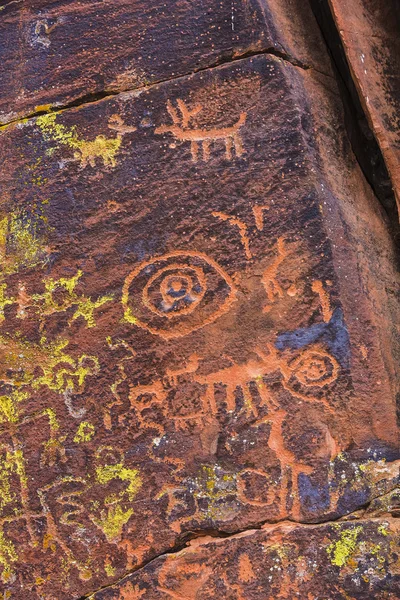 North American petroglyph panelu — Zdjęcie stockowe