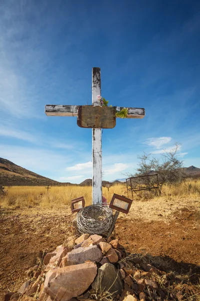 Stone Grave with Blank Frame — Stock Photo, Image