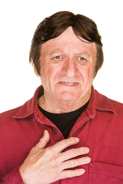 Man with Chest Pains — Stock Photo, Image