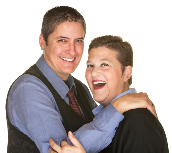 Joking lesbian couple — Stock Photo, Image