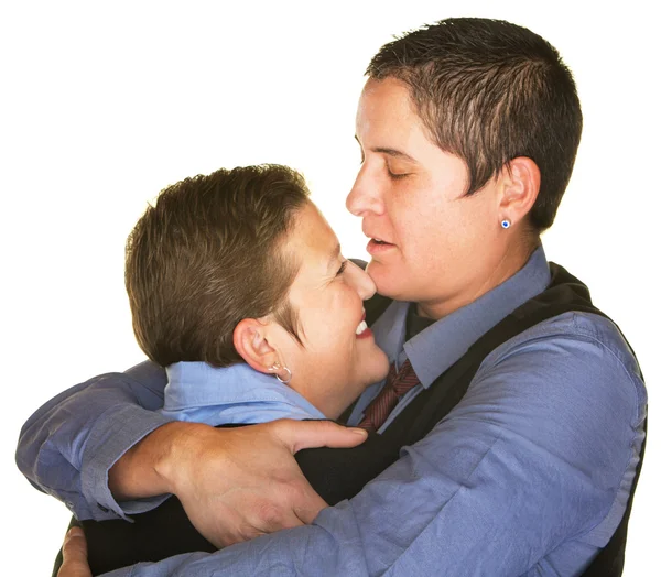 Happy Same Sex Couple Hugging — Stock Photo, Image