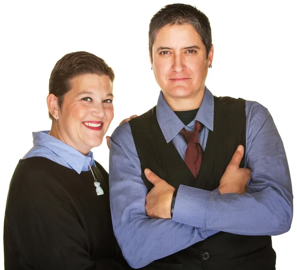 Short and Tall Lesbian Couple — Stock Photo, Image