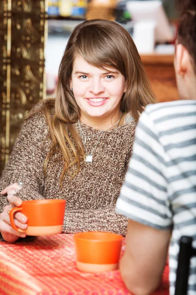 Happy Lady with Friend — Stock Photo, Image