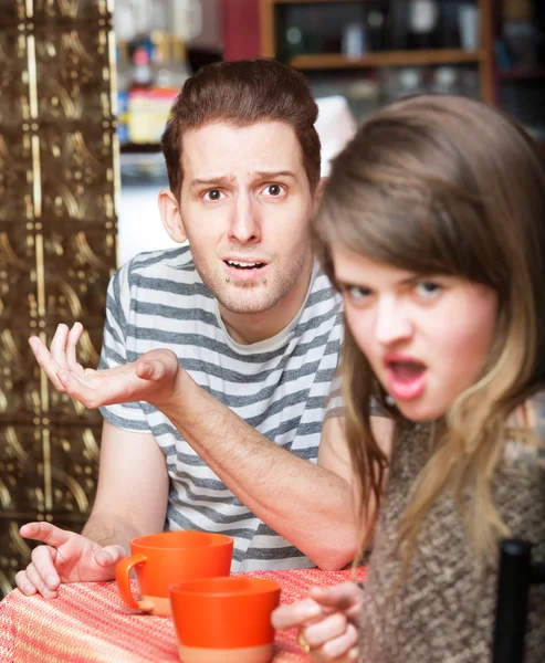 Disgusted Woman with Man — Stock Photo, Image