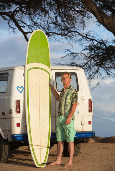 Person Posing with Surfboard