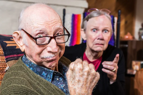 Tough elderly couple — Stock Photo, Image