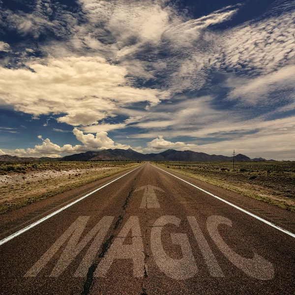 Droga z magia słowa — Zdjęcie stockowe