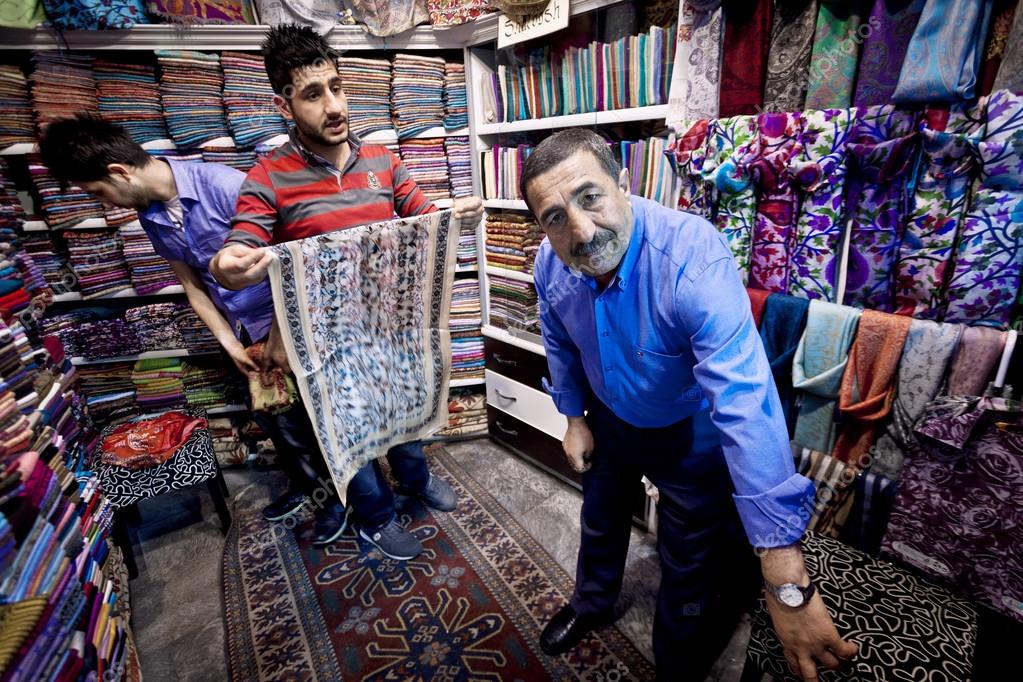 Istanbul Fabric Merchant and Sons Stock Editorial Photo © creatista