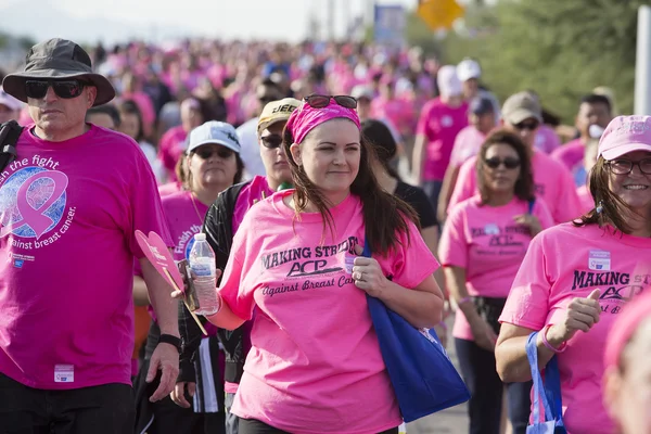 Breast Cancer Awareness Walkers — Stock Photo, Image