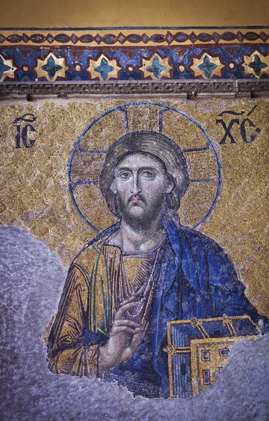 Jesus Mosaic em Hagia Sophia — Fotografia de Stock