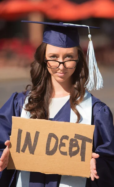 Graduate Carrying Debt — Stock Photo, Image