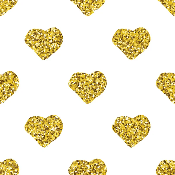 Glitter heart seamless pattern. — Stock Vector