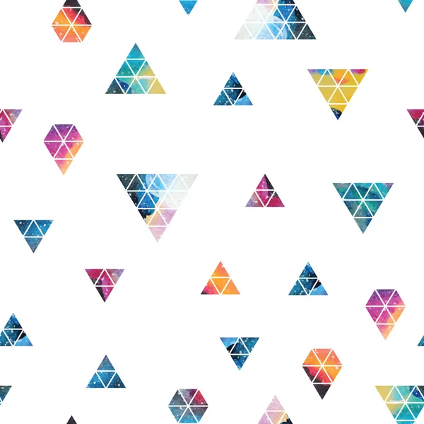 Design de espaço triangular. Ornamento aquarela abstrato . — Vetor de Stock