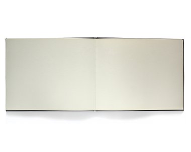 beyaz arkaplanda izole edilmiş not defteri.