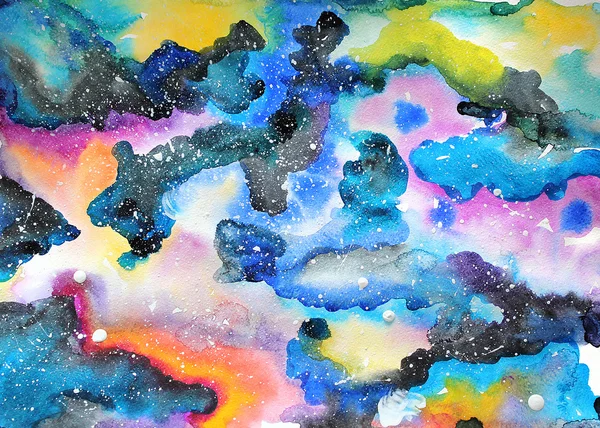 Akvarell galaxis illusztráció. — Stock Fotó