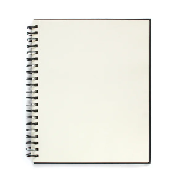 Jegyzetfüzet elszigetelt fehér háttér. — Stock Fotó