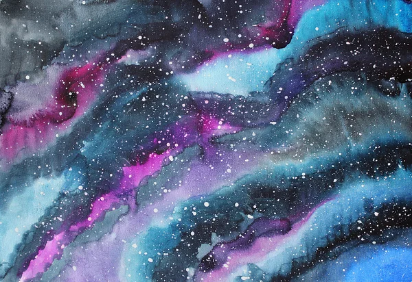Illustration de galaxie aquarelle . — Photo