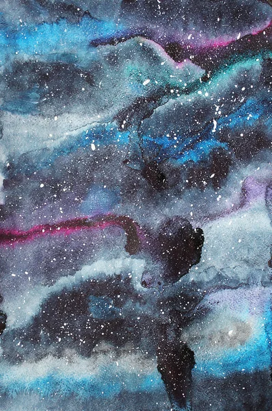 Watercolor galaxy illustration. — Stock Photo, Image