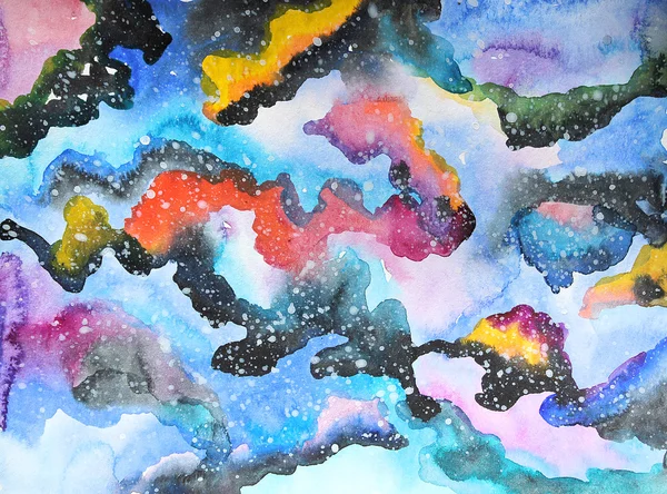 Illustration de galaxie aquarelle . — Photo