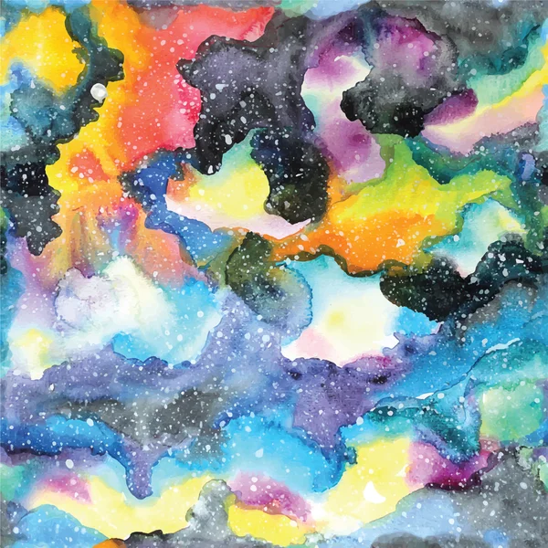 Aquarel galaxy illustratie. Naadloze patroon. — Stockvector