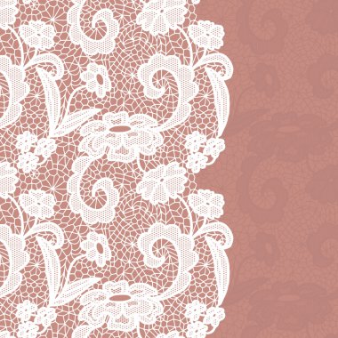 Dikişsiz dantel kenar. davetiye.