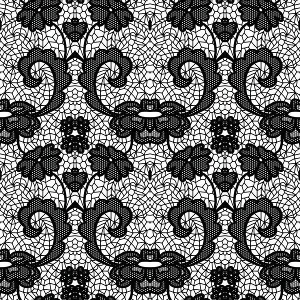 Dentelle motif sans couture avec des fleurs — Image vectorielle