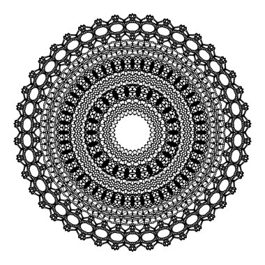 Siyah tığ işi bardak altlığı peçete