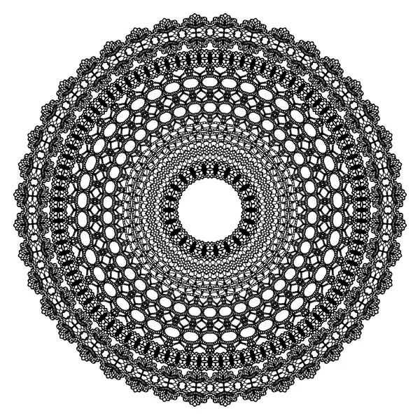 Svart virka doily — Stock vektor