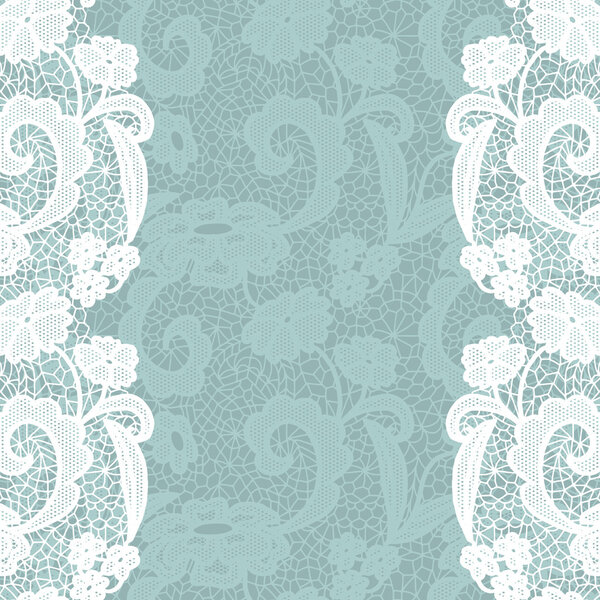 Seamless lace border. Invitation card.
