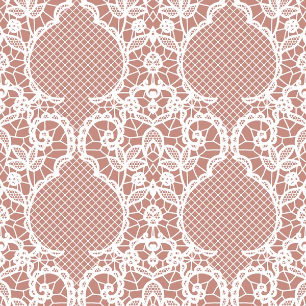 Lace seamless pattern with flowers — Stock Vector