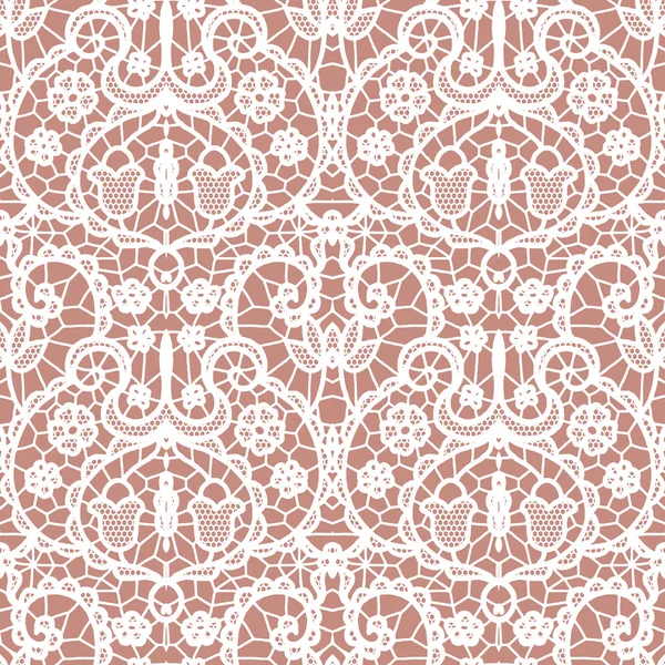 Lace seamless pattern with flowers — Stock Vector