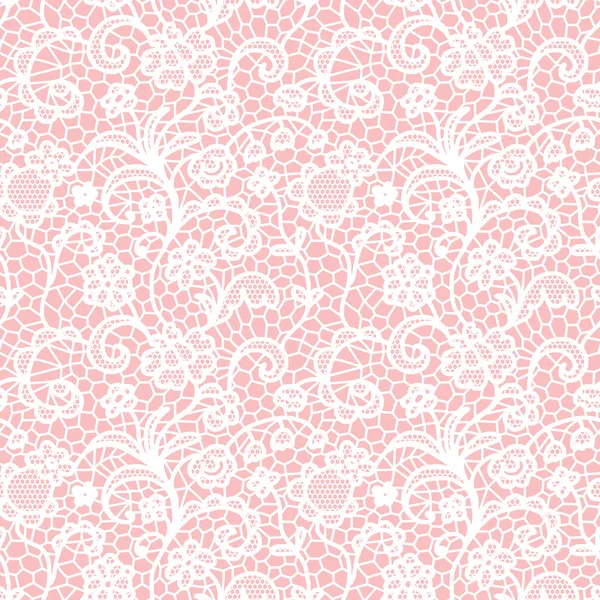 Lace seamless pattern with flowers — Stock Vector